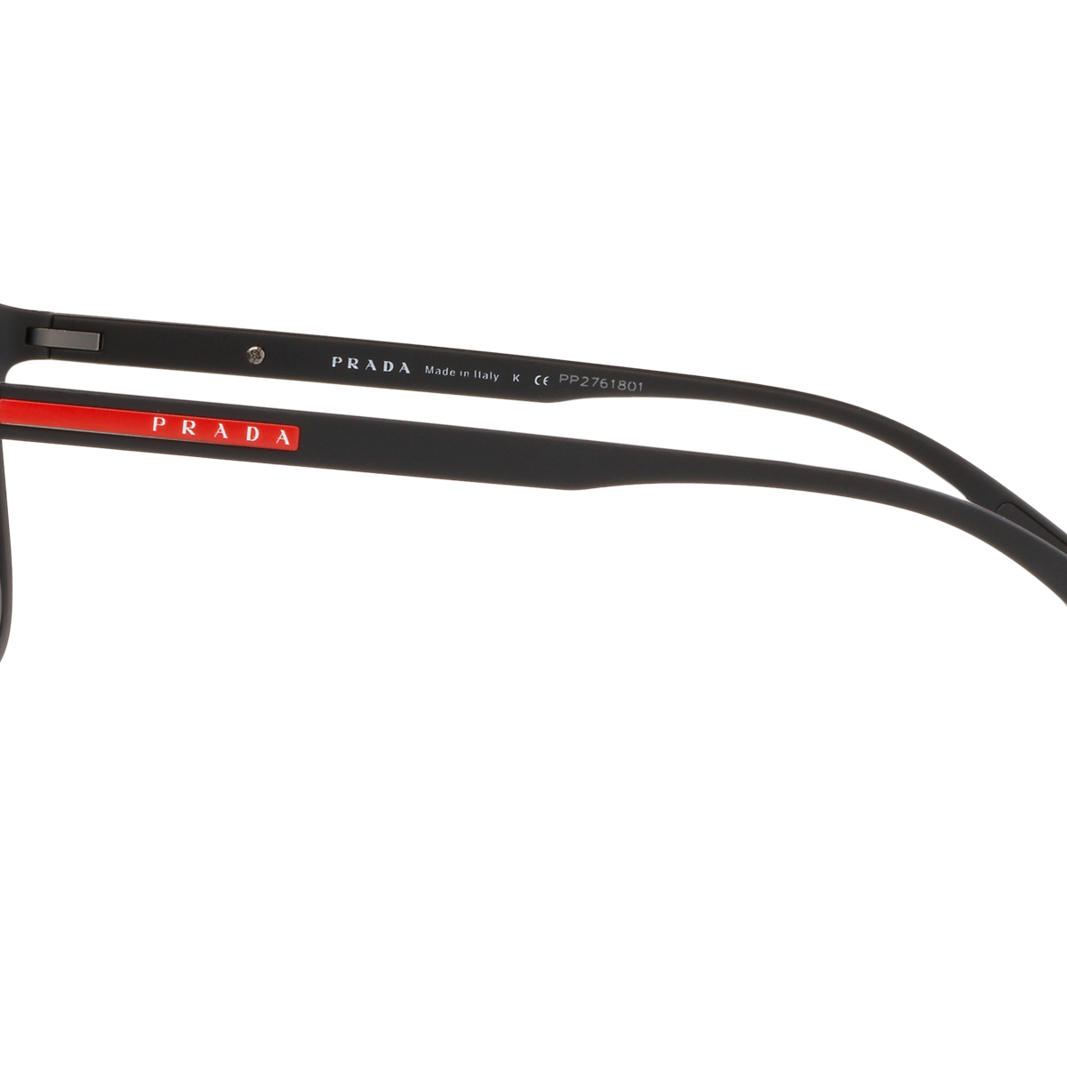 Prada Linea Rossa PS 01TS Black Rubber DG09Q1 side view