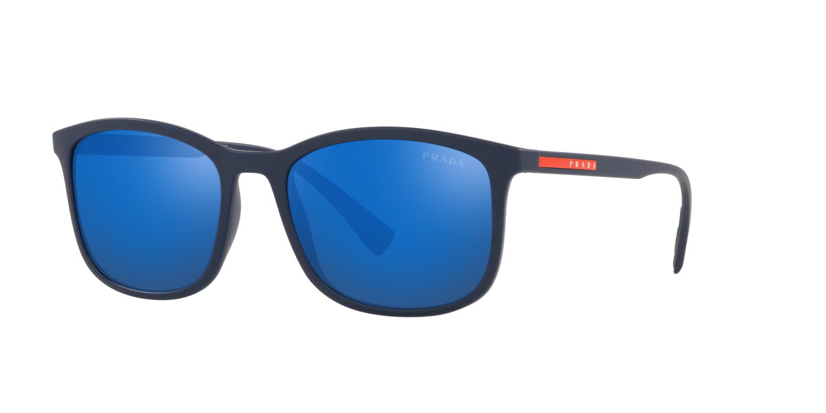 Prada Linea Rossa PS 01TS Blue Rubber TFY08H three-quarter view