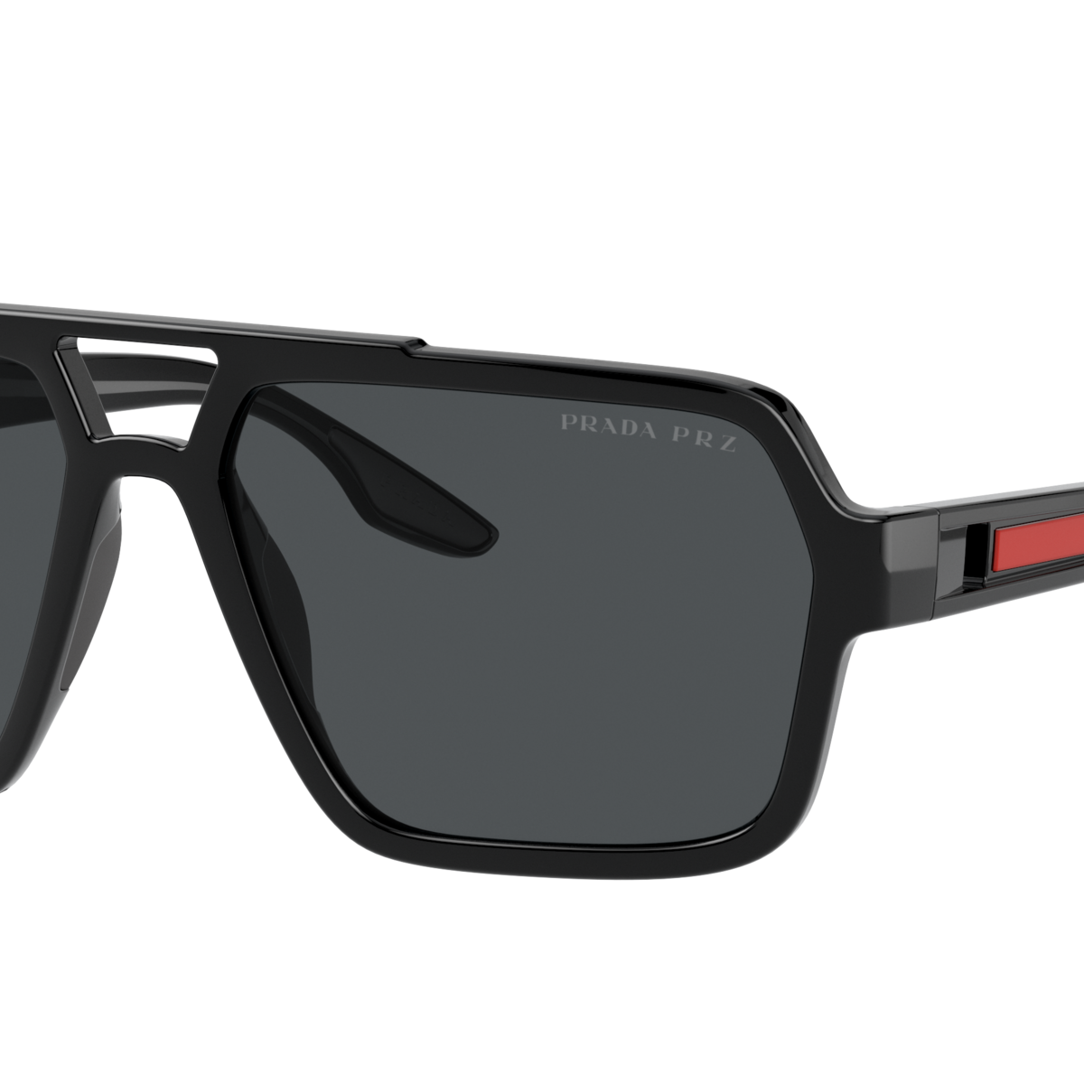 Prada Linea Rossa PS 01XS Black 1AB02G three-quarter view