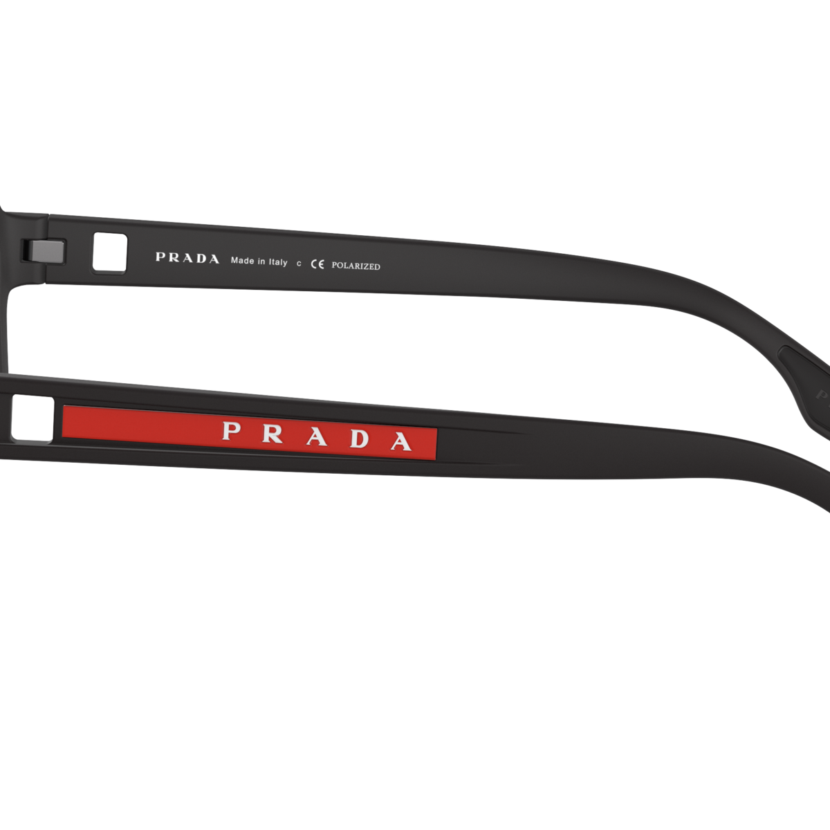Prada Linea Rossa PS 01XS Black Rubber DG002G side view