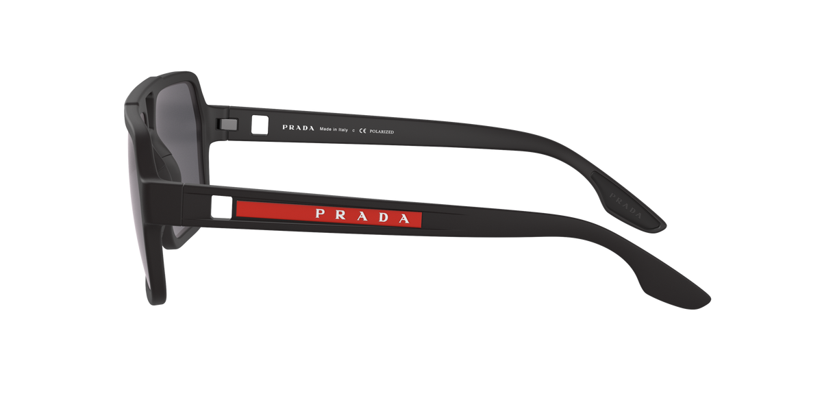 Prada Linea Rossa PS 01XS Black Rubber DG002G side view