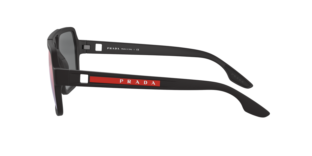 Prada Linea Rossa PS 01XS Black Rubber DG008F side view