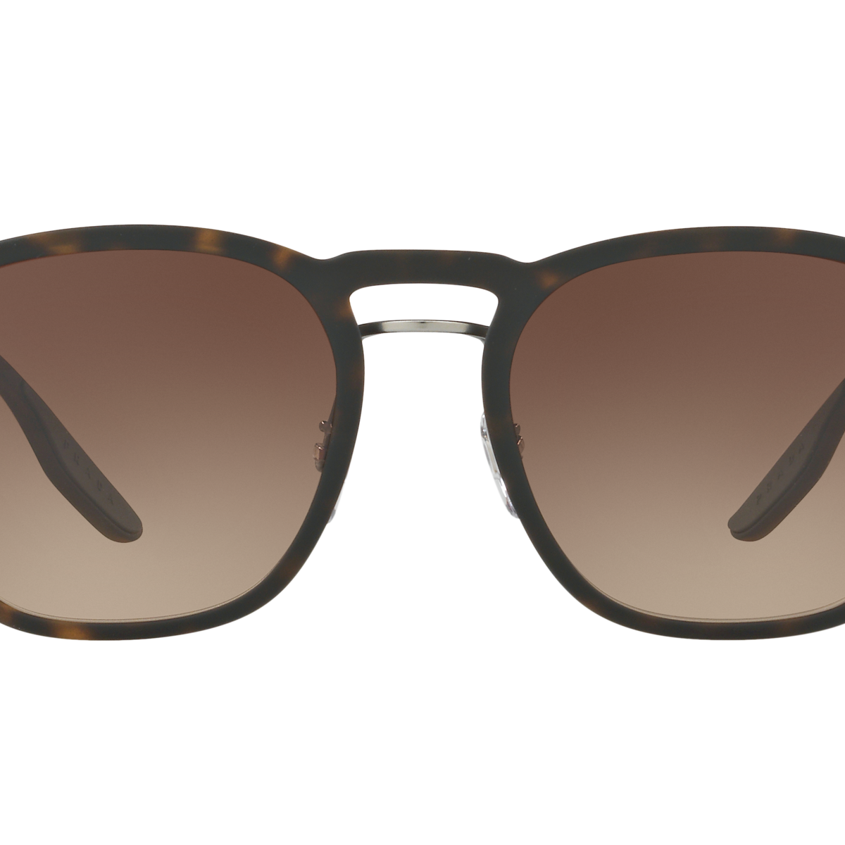 Prada Linea Rossa PS 02SS Havana Rubber U616S1 front view