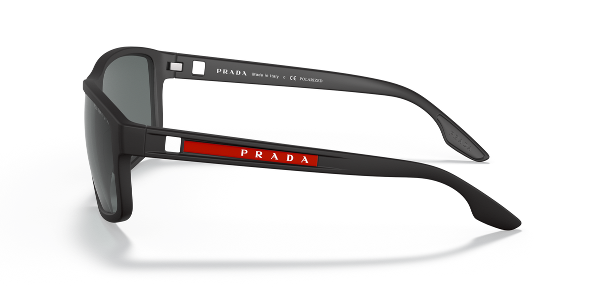 Prada Linea Rossa PS 02XS Black Rubber DG002G side view
