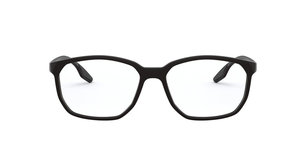 Prada Linea Rossa PS 03MV Matte Black 1BO1O1 three-quarter view