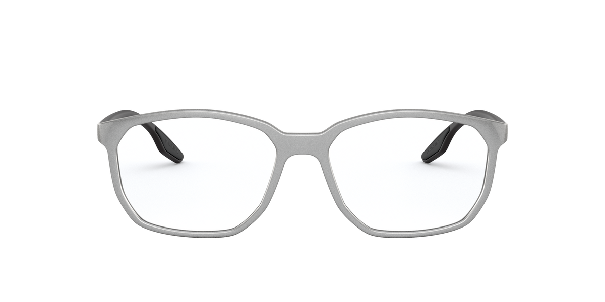 Prada Linea Rossa PS 03MV Matte Metallized Dark Grey 5731O1 three-quarter view
