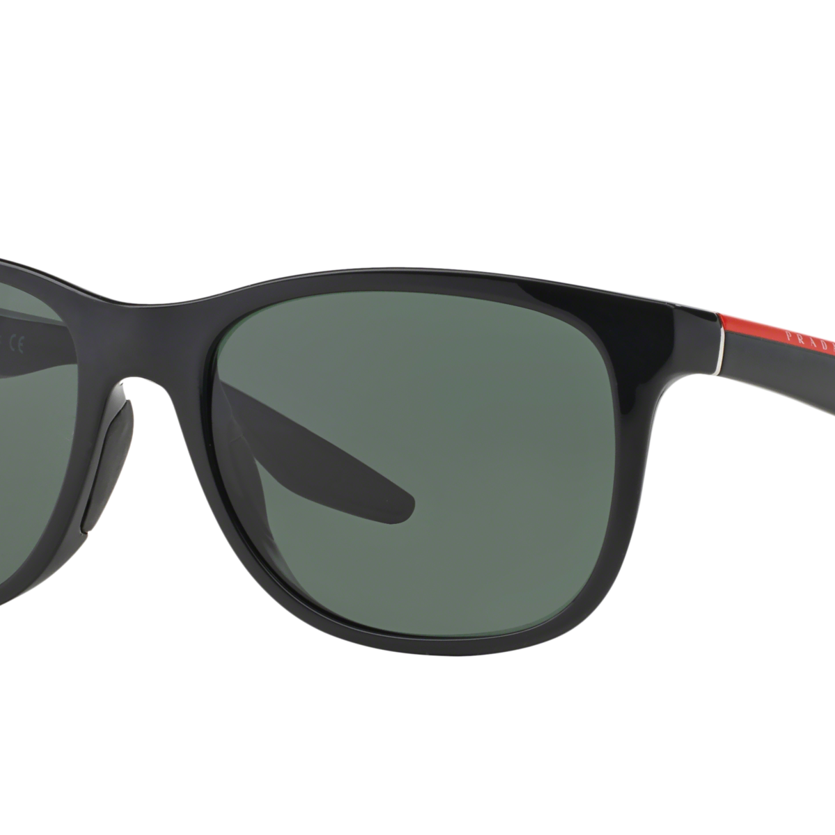 Prada Linea Rossa PS 03OS Black 1AB3O1 three-quarter view