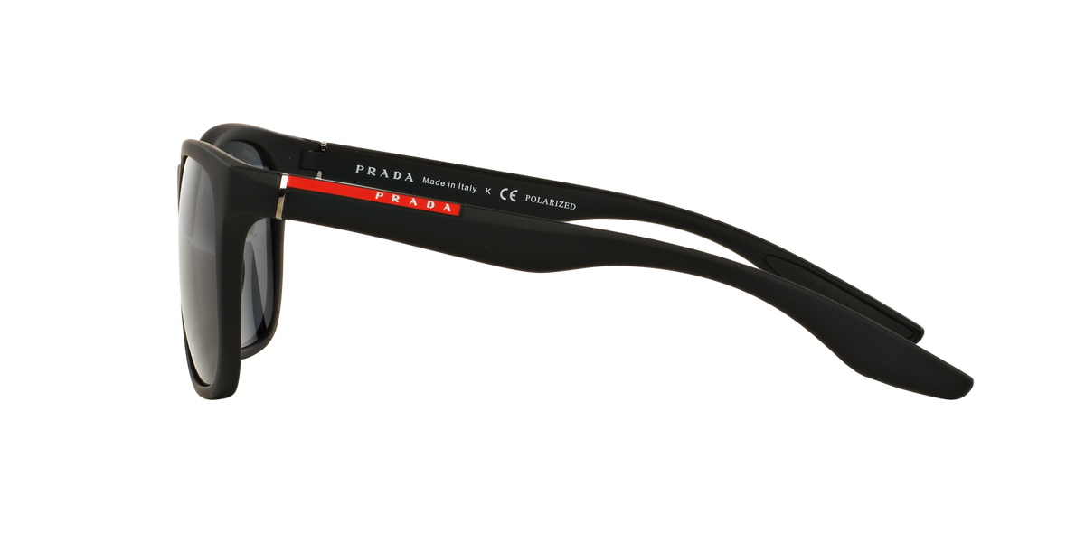 Prada Linea Rossa PS 03OS Black Rubber DG05Z1 side view