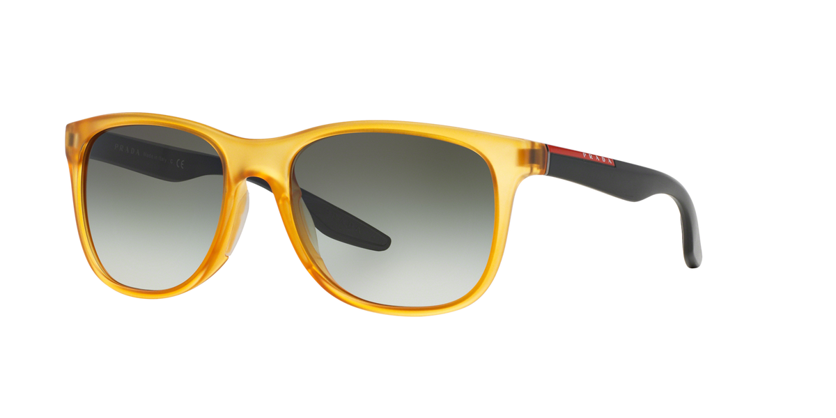 Prada Linea Rossa PS 03OS Matte Orange TWX0A7 three-quarter view