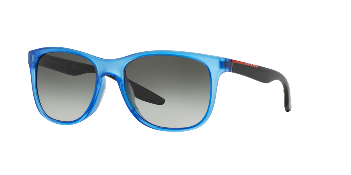 Prada Linea Rossa PS 03OS Matte Blue TWY0A7 three-quarter view