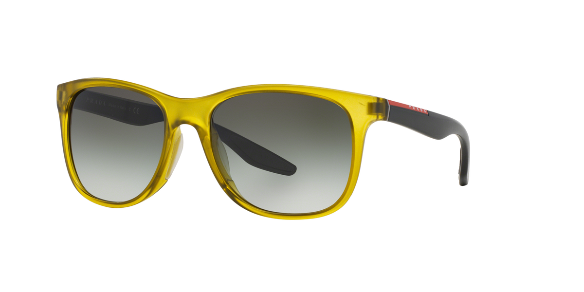 Prada Linea Rossa PS 03OS Matte Green TWZ0A7 three-quarter view