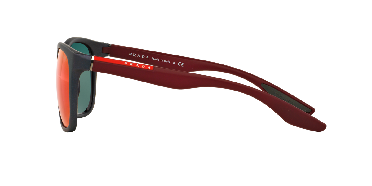 Prada Linea Rossa PS 03OS Shot Grey Rubber UBX9Q1 side view