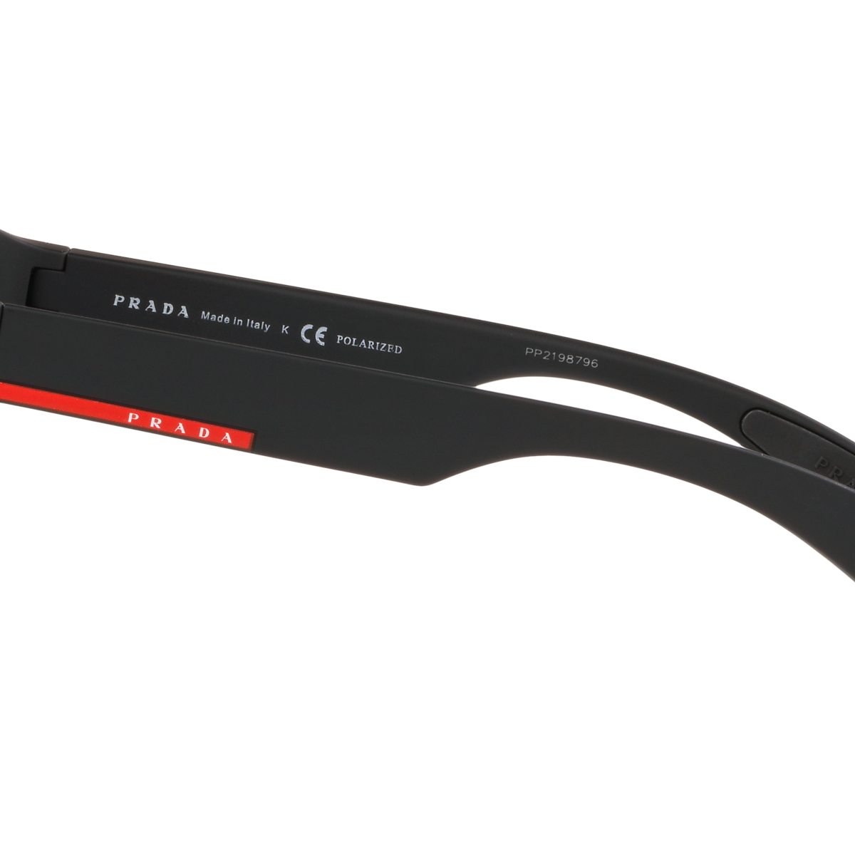 Prada Linea Rossa PS 03QS Black Rubber DG05Z1 side view