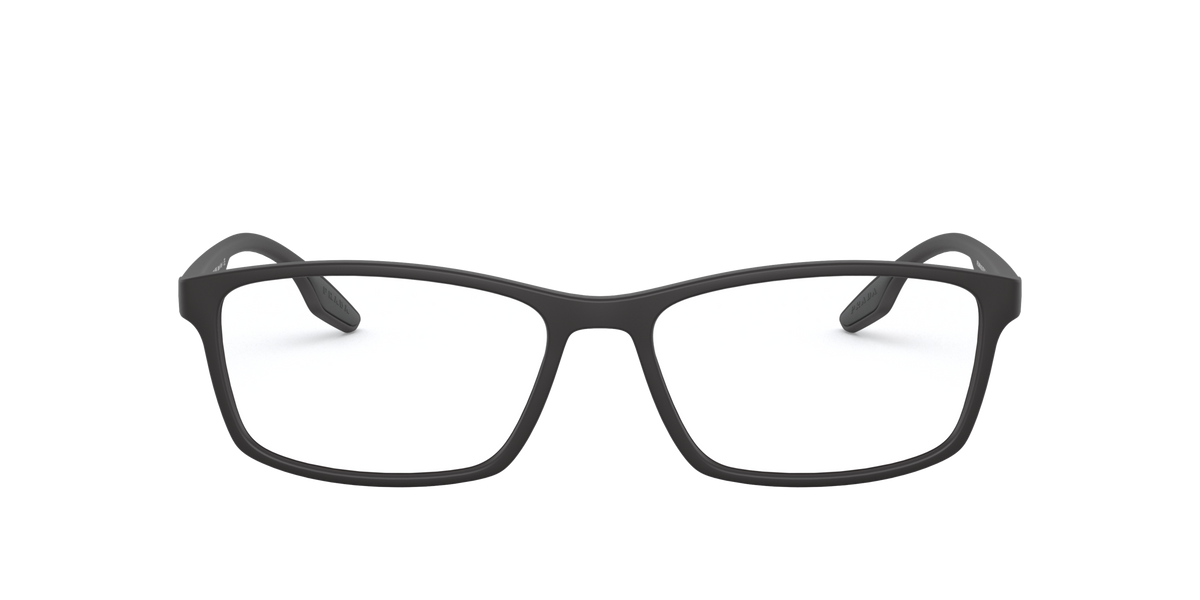 Prada Linea Rossa PS 04MV Matte Black 1BO1O1 three-quarter view