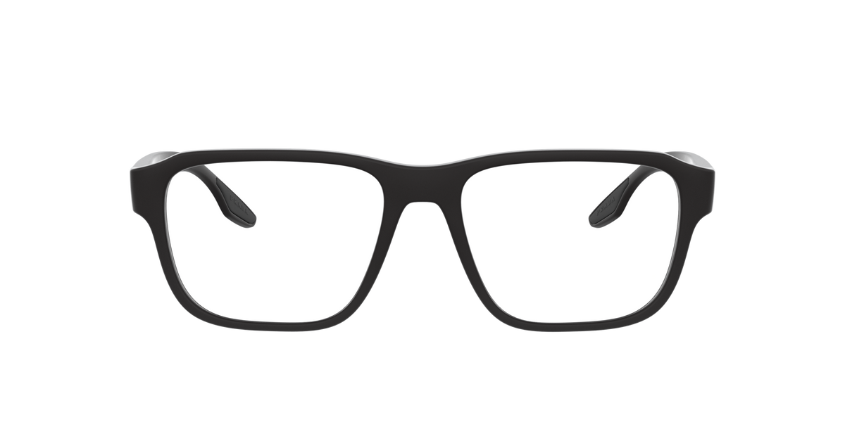 Prada Linea Rossa PS 04NV Rubber Black DG01O1 three-quarter view