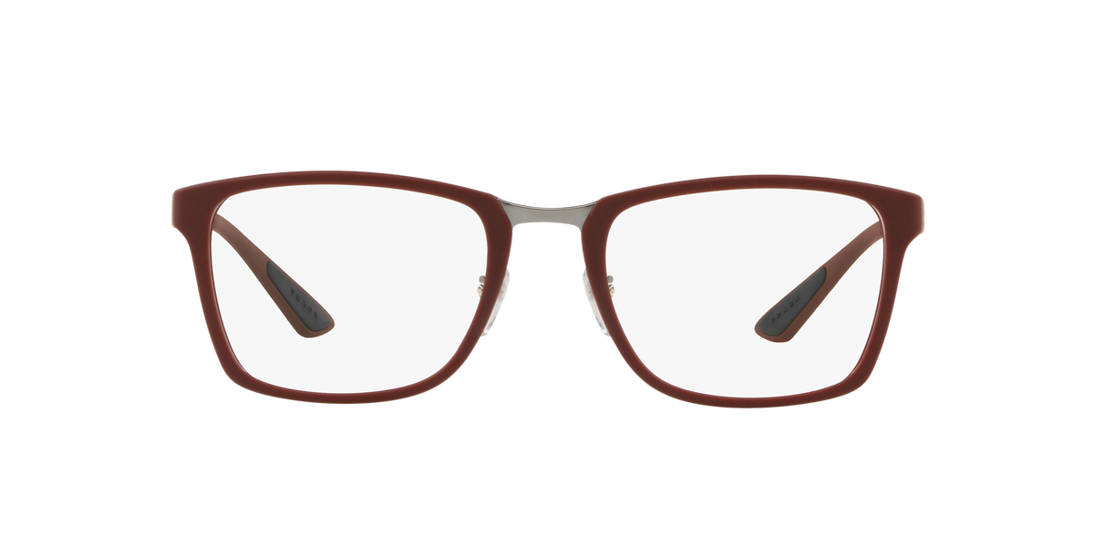 Prada Linea Rossa PS 06LV Bordeaux Rubber 3861O1 three-quarter view