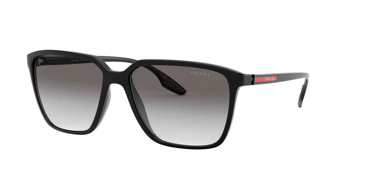 Prada Linea Rossa PS 06VS Black 1AB3M1 three-quarter view