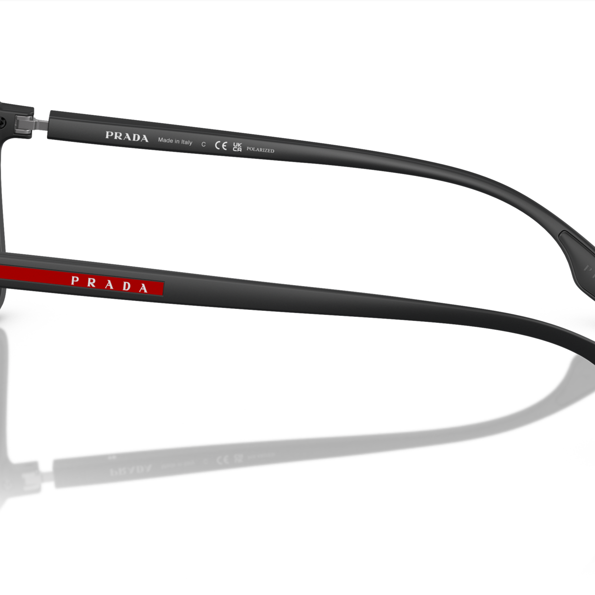 Prada Linea Rossa PS 06VS Black Demi-Shiny 1BO5Z1 side view