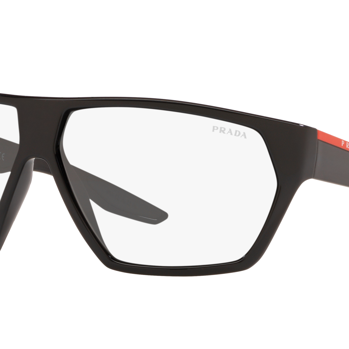 Prada Linea Rossa PS 08US Black 1AB09H three-quarter view