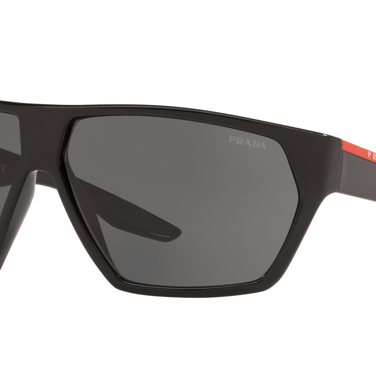 Prada Linea Rossa PS 08US Black 1AB1A1 three-quarter view