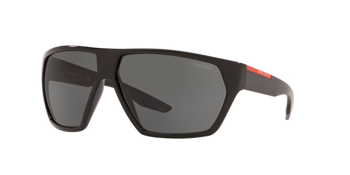 Prada Linea Rossa PS 08US Black 1AB1A1 three-quarter view