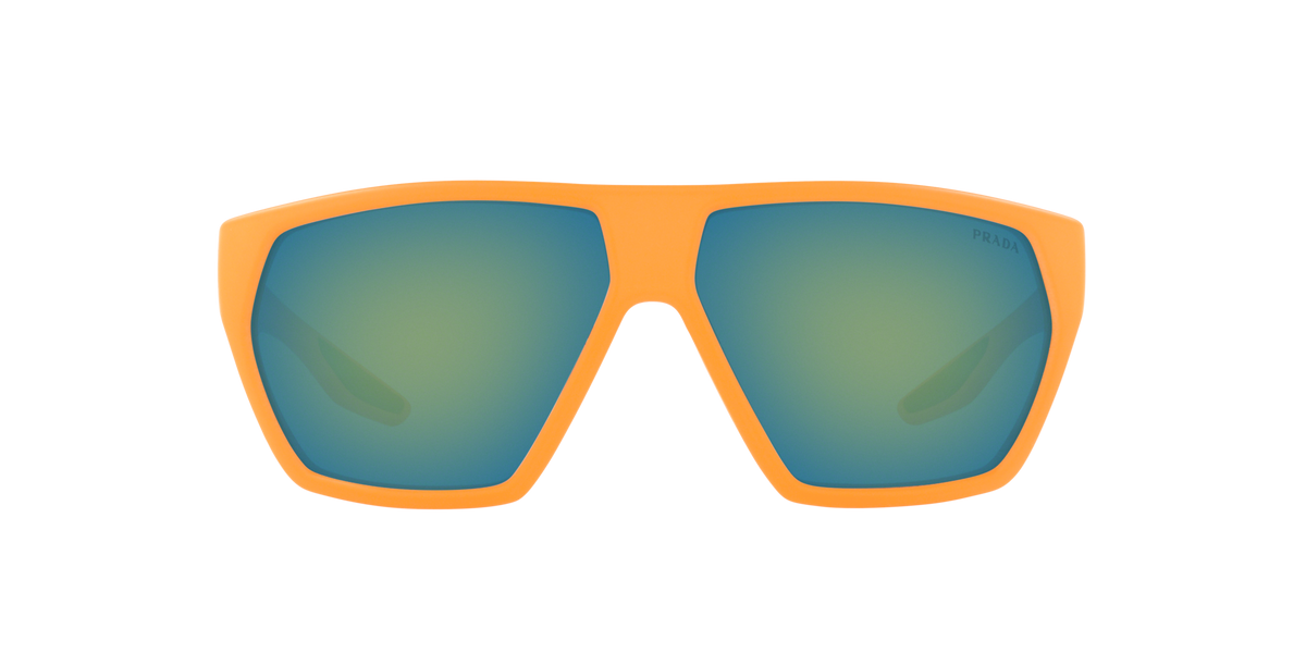 Prada Linea Rossa PS 08US Fluo Orange Rubber 4484J2 front view
