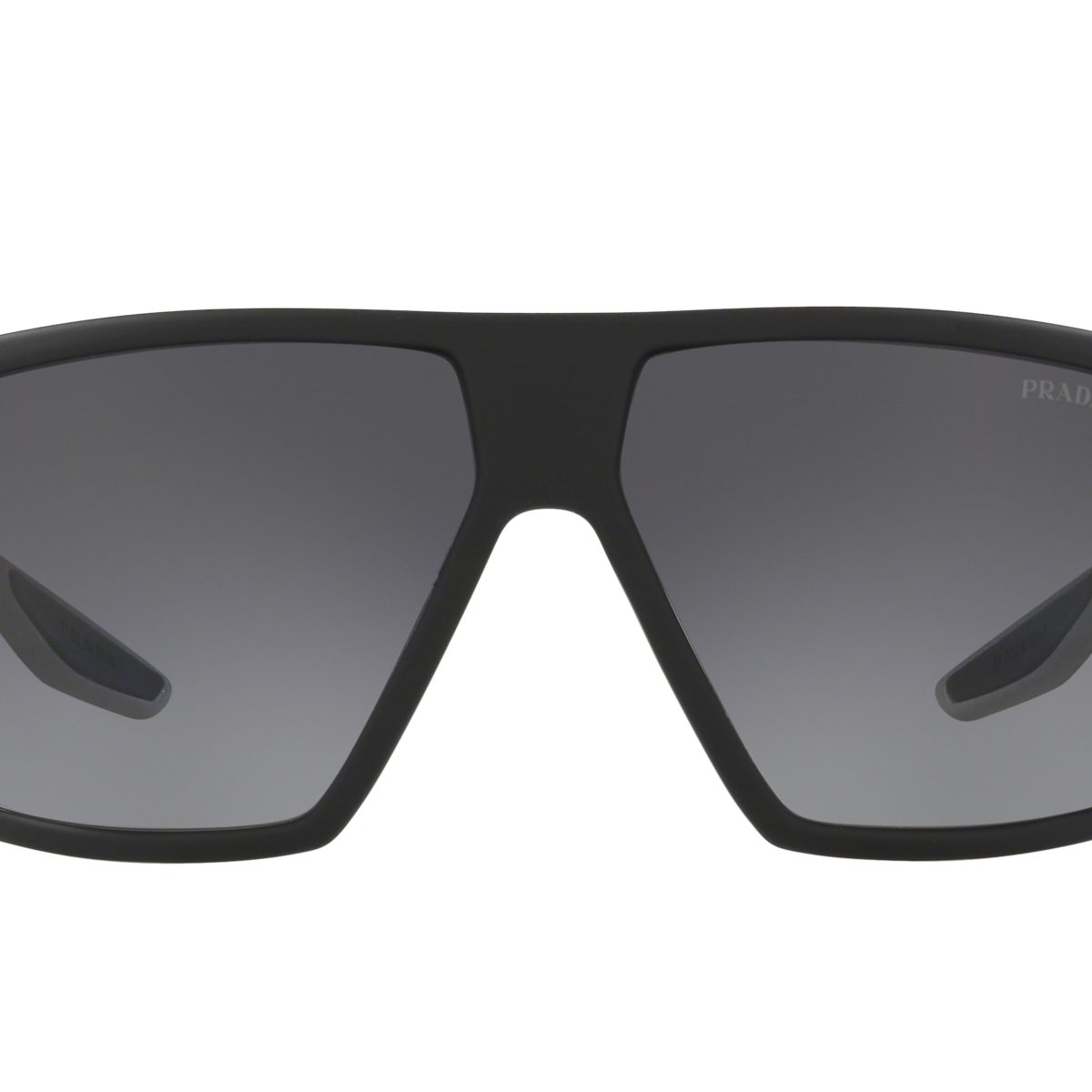 Prada Linea Rossa PS 08US Black Rubber 4535W1 front view