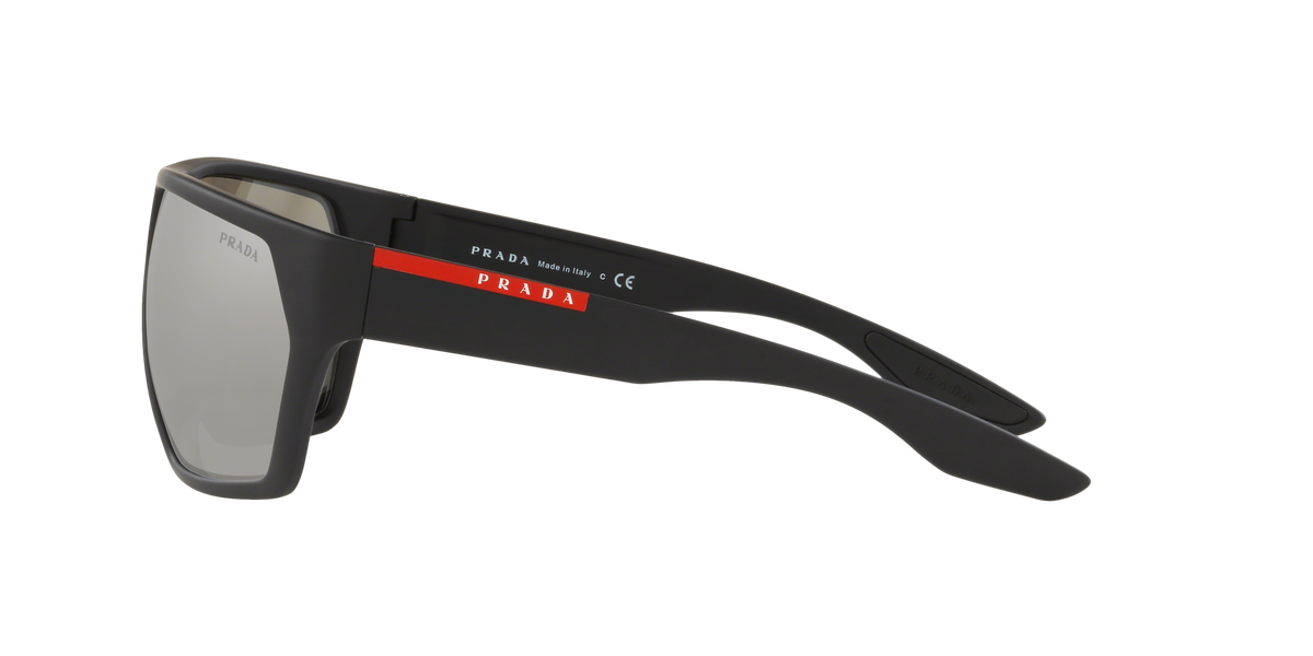 Prada Linea Rossa PS 08US Black Rubber DG02B0 side view
