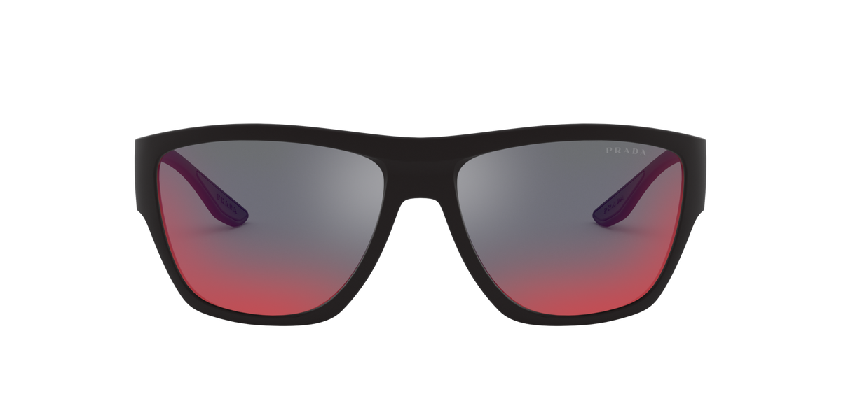 Prada Linea Rossa PS 08VS Rubber Black DG008F three-quarter view