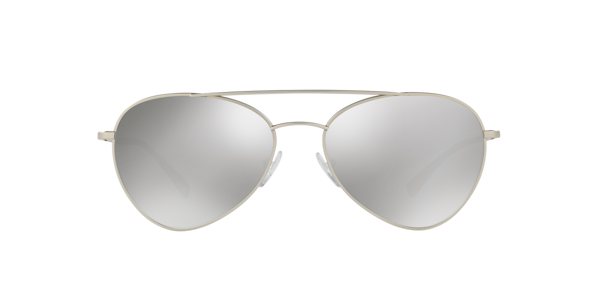 Prada Linea Rossa PS 50SS Matte Silver 1AP2B0 three-quarter view