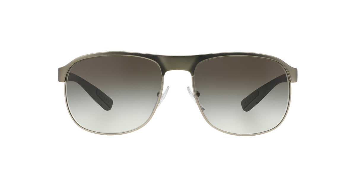 Prada Linea Rossa PS 51QS Gunmetal Rubber/Steel Rubber DG10A7 three-quarter view