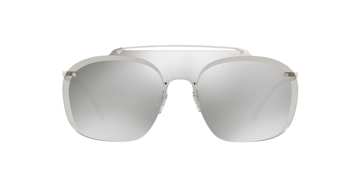 Prada Linea Rossa PS 51TS Silver 1BC125 three-quarter view
