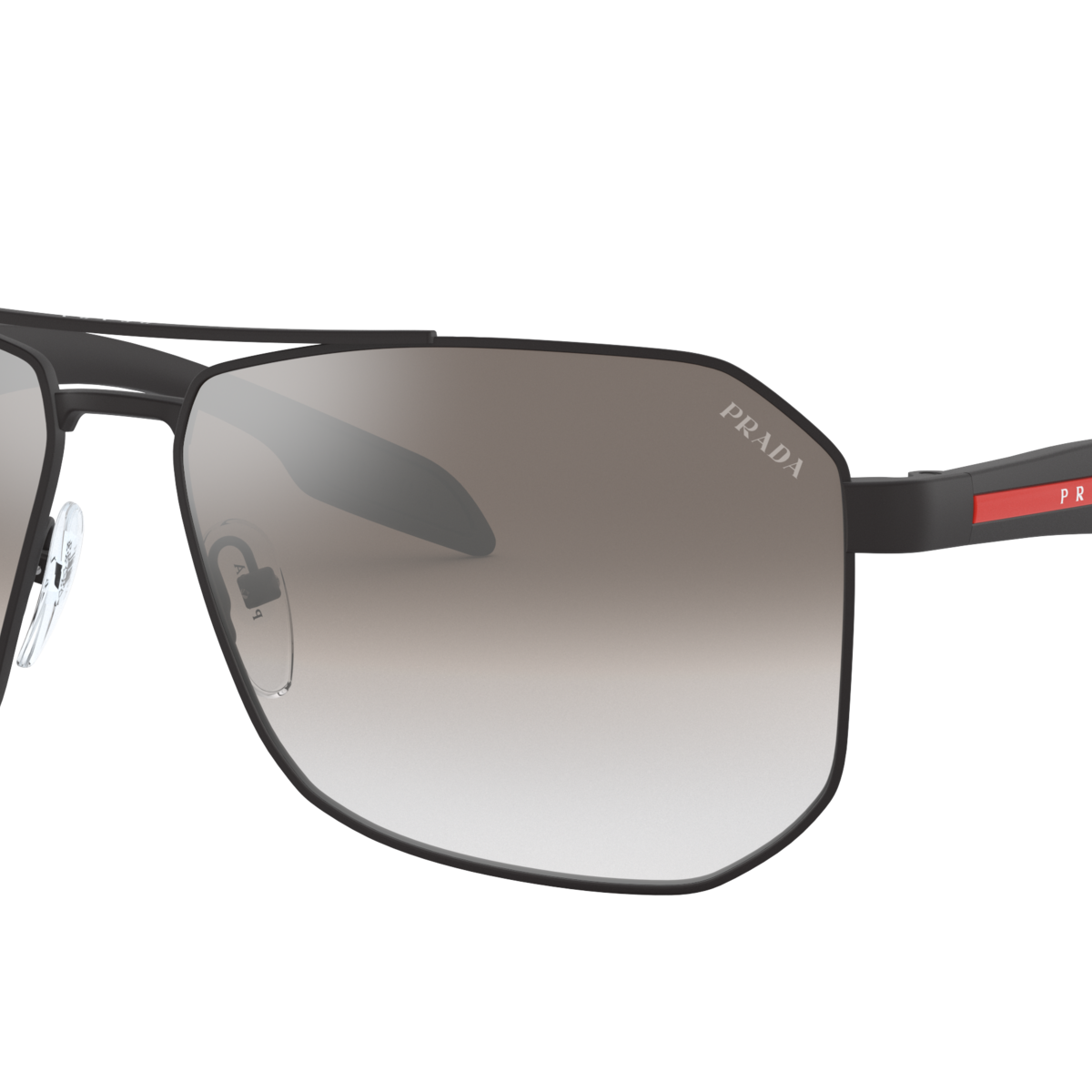 Prada Linea Rossa PS 51VS Matte Black 1BO5O0 three-quarter view