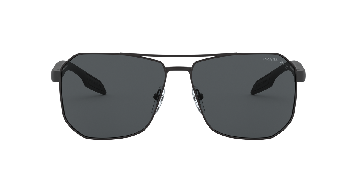 Prada Linea Rossa PS 51VS Black Rubber DG05Z1 front view
