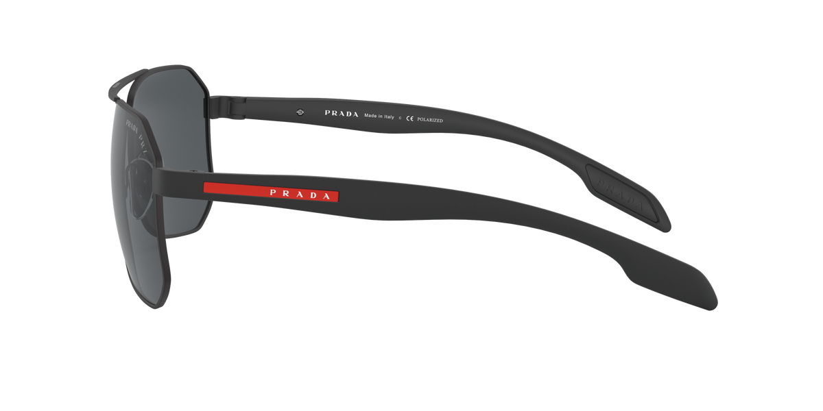 Prada Linea Rossa PS 51VS Black Rubber DG05Z1 side view