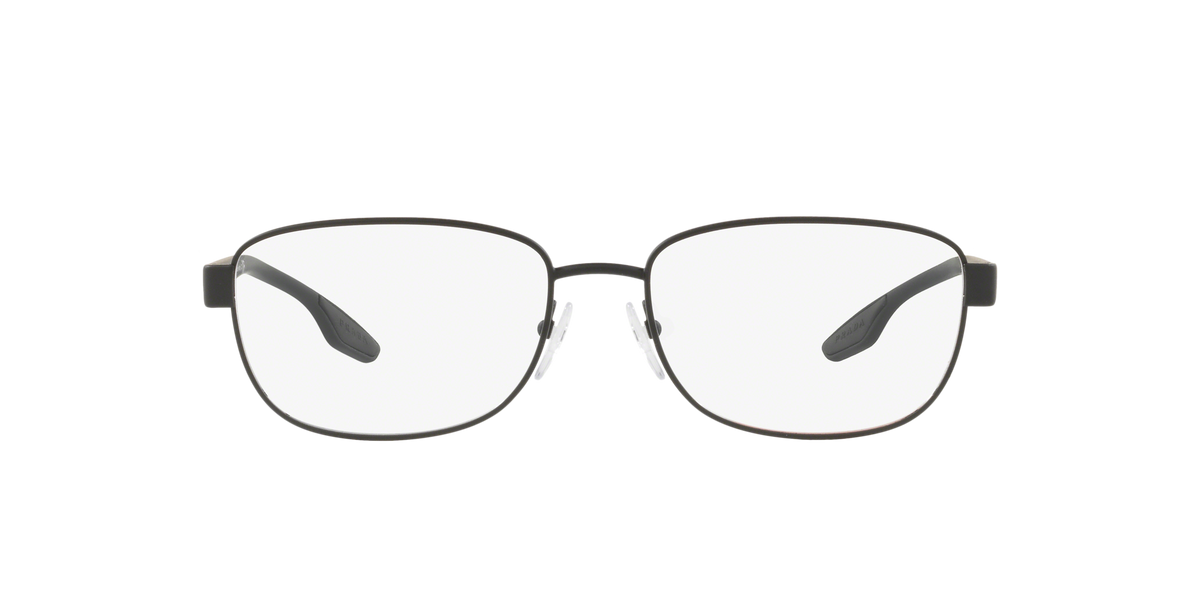 Prada Linea Rossa PS 52LV Black Rubber DG01O1 three-quarter view