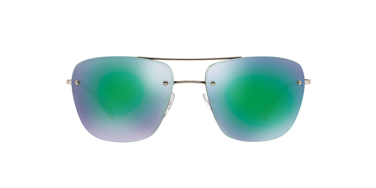 Prada Linea Rossa PS 52RS Silver 1BC1M0 three-quarter view