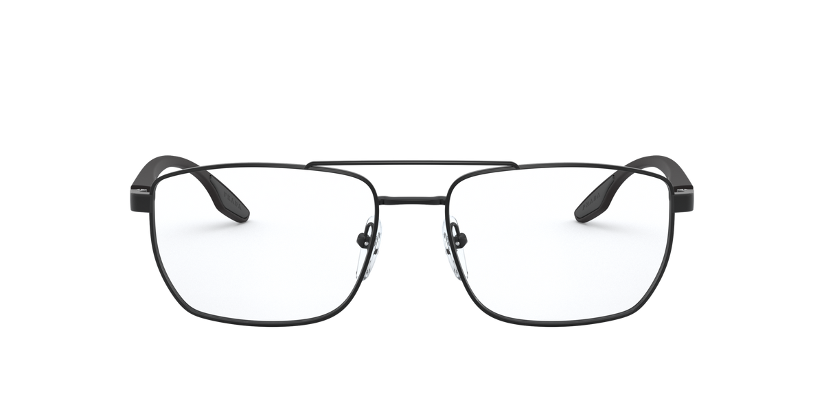 Prada Linea Rossa PS 53MV Matte Black 1BO1O1 three-quarter view