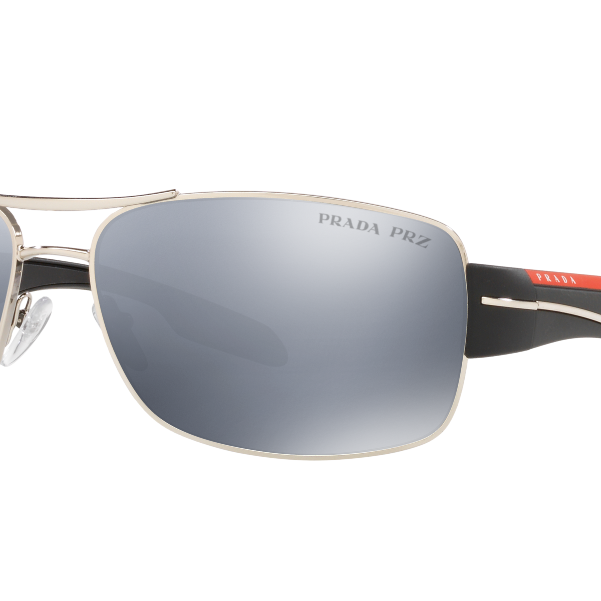 Prada Linea Rossa PS 53NS Silver 1BC07H three-quarter view