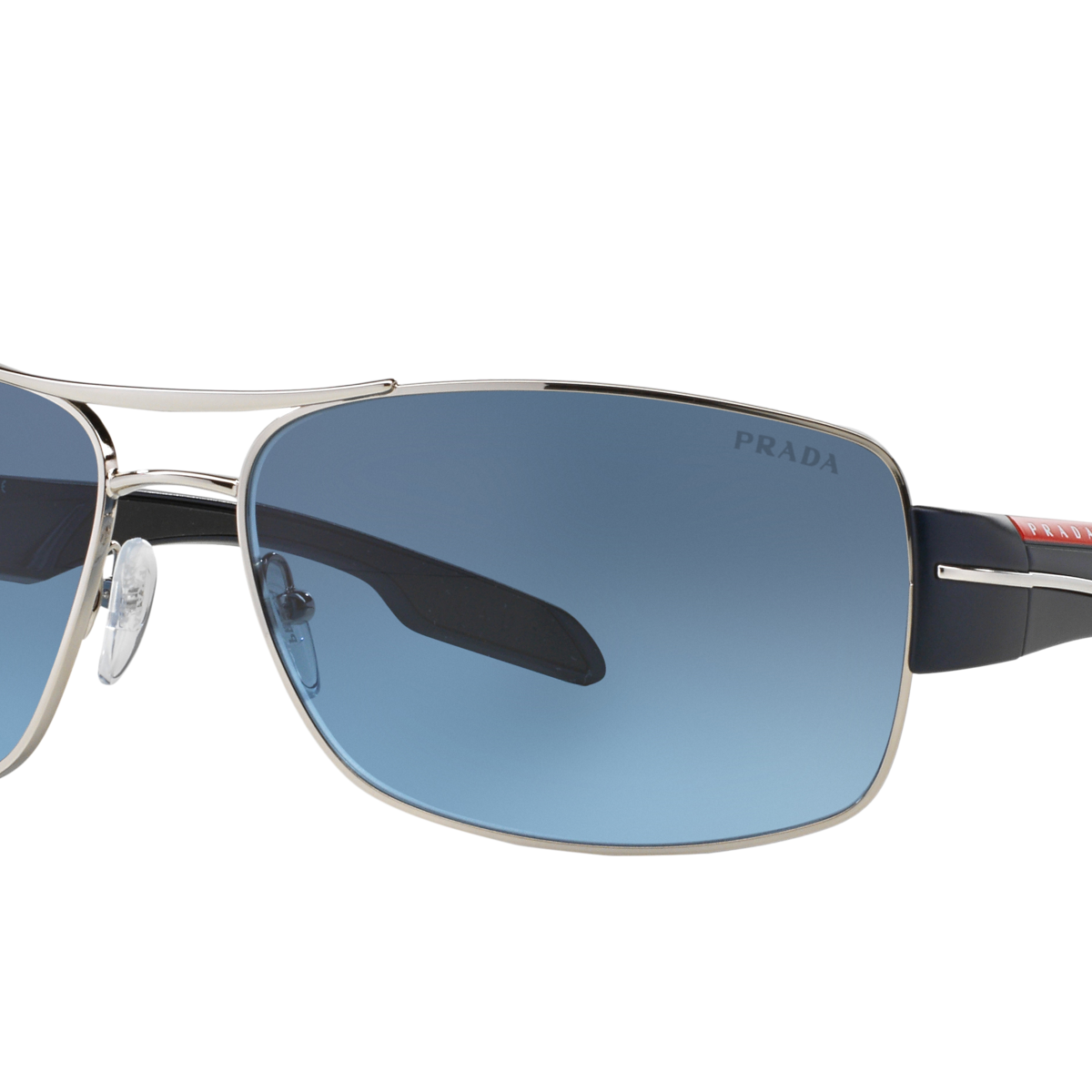 Prada Linea Rossa PS 53NS Silver 1BC5I1 three-quarter view