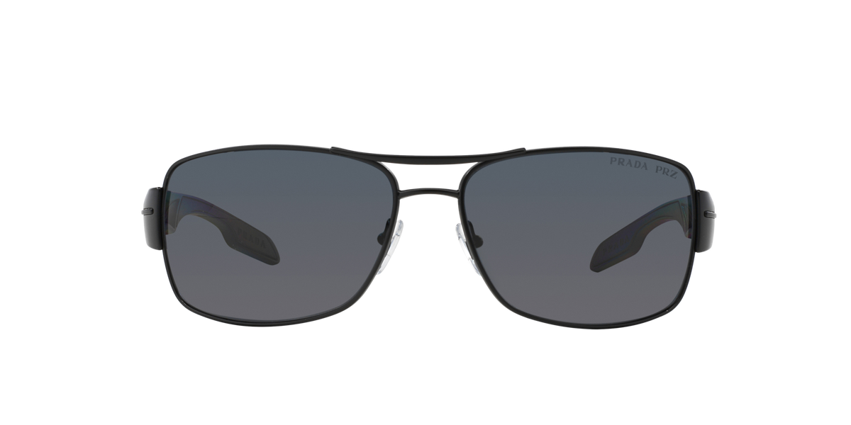 Prada Linea Rossa PS 53NS Demi-Shiny Black 1BO5Z1 front view