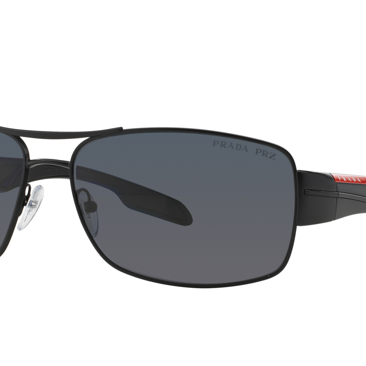 Prada Linea Rossa PS 53NS Demi-Shiny Black 1BO5Z1 three-quarter view