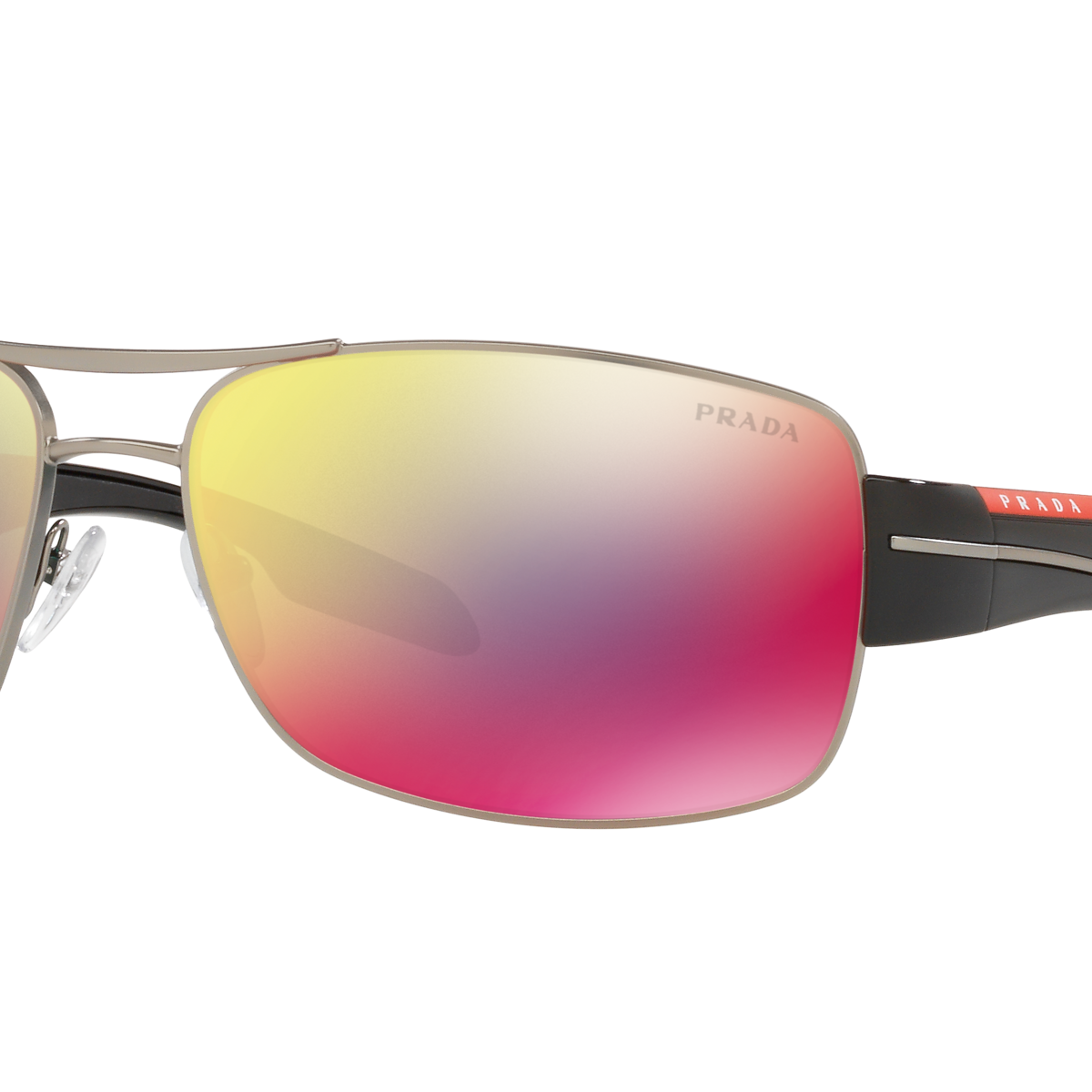 Prada Linea Rossa PS 53NS Matte Gunmetal 5AV08F three-quarter view