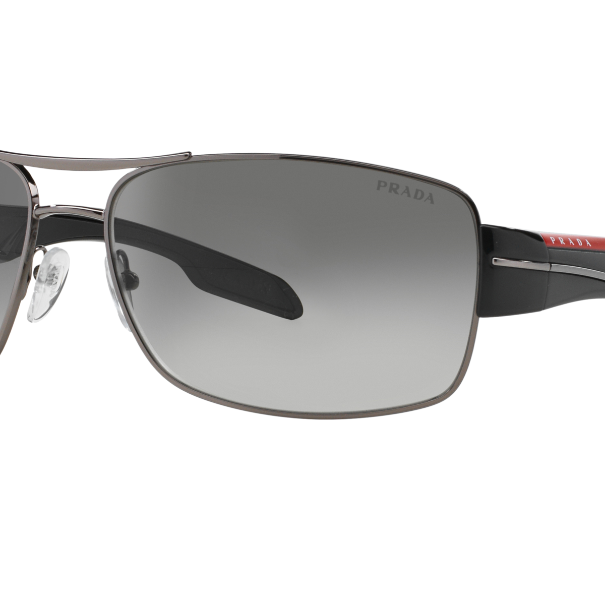Prada Linea Rossa PS 53NS Gunmetal 5AV3M1 three-quarter view