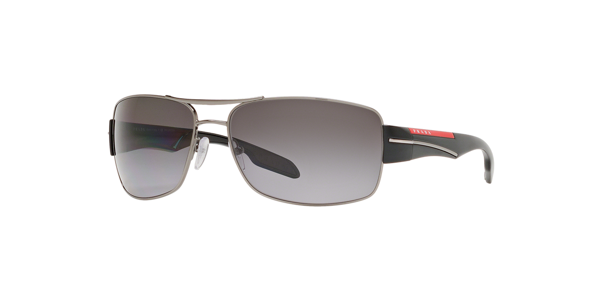 Prada Linea Rossa PS 53NS Gunmetal 5AV5W1 three-quarter view