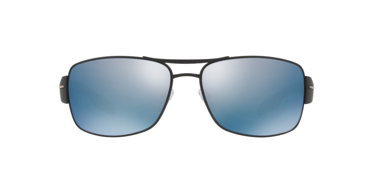 Prada Linea Rossa PS 53NS Black Rubber DG02E0 front view