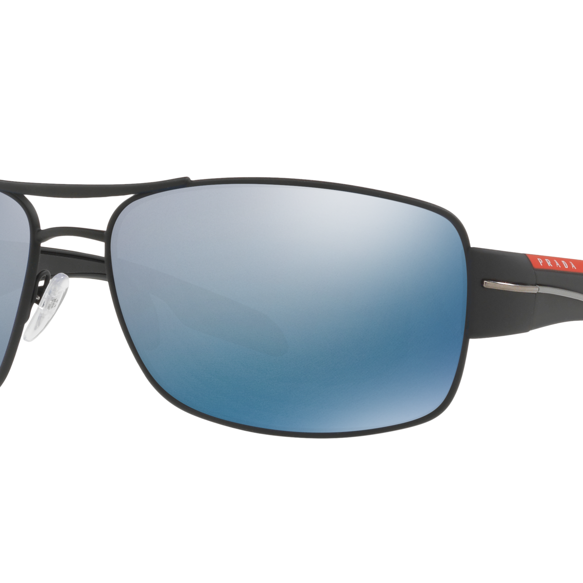 Prada Linea Rossa PS 53NS Black Rubber DG02E0 three-quarter view