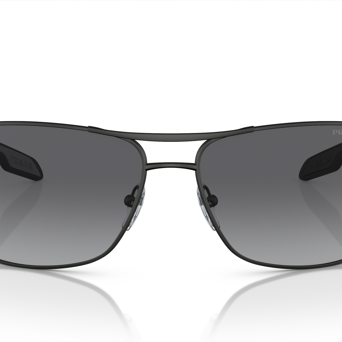 Prada Linea Rossa PS 53NS Black Rubber DG05W1 front view