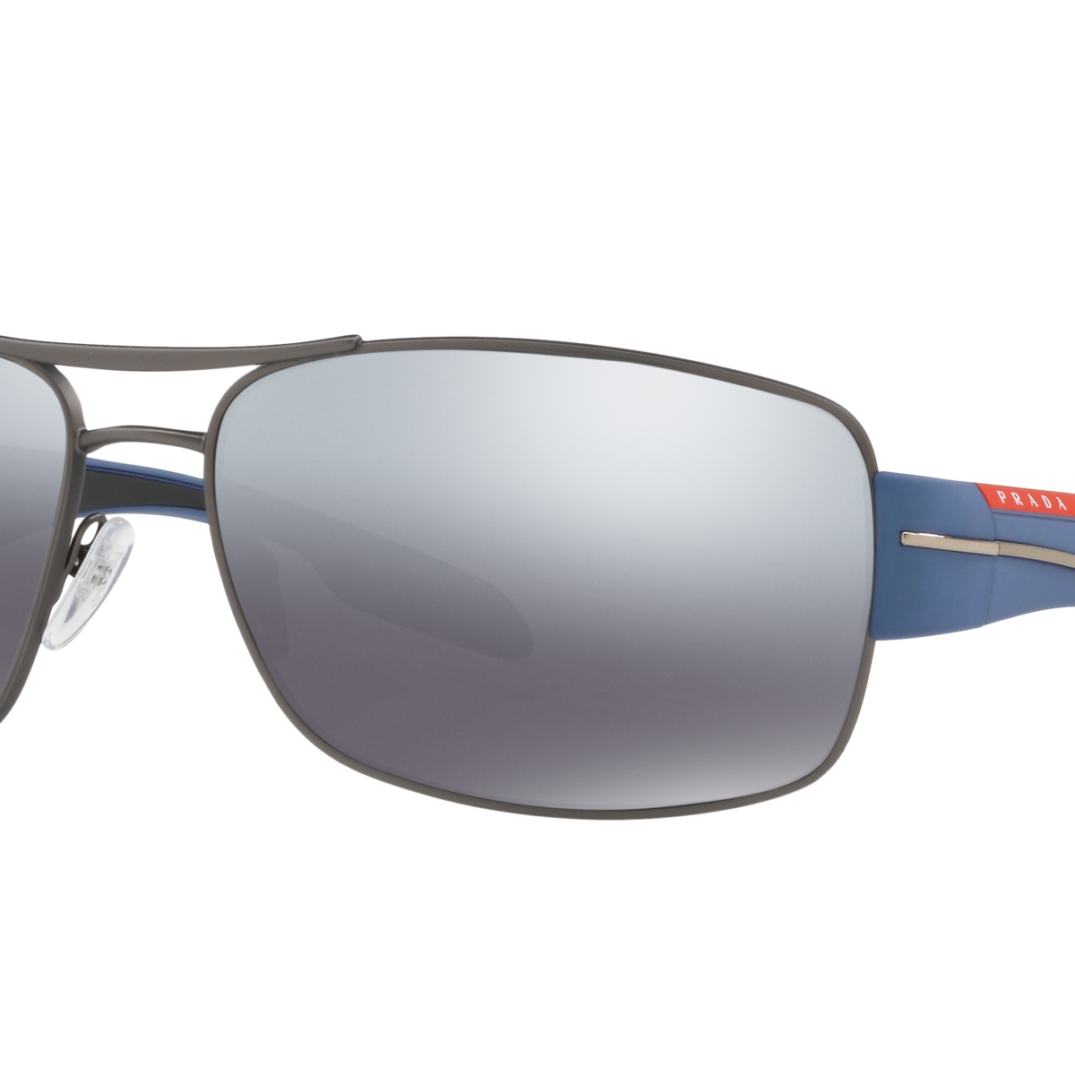 Prada Linea Rossa PS 53NS Gunmetal Rubber DG12F2 three-quarter view