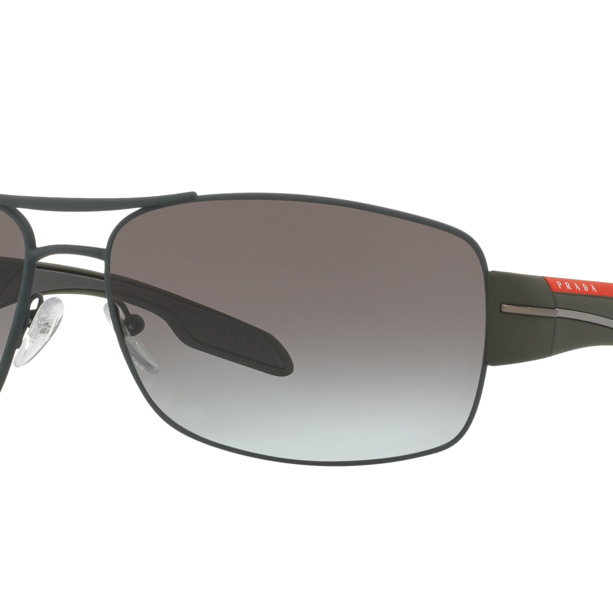 Prada Linea Rossa PS 53NS Green Rubber UFI0A7 three-quarter view